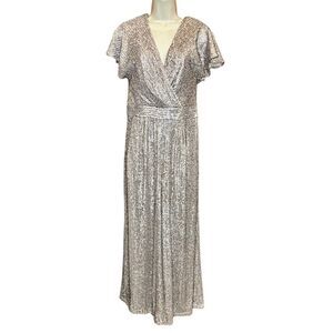 Eliza J Gold Sequin Ball Gown NWOt Size 8